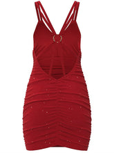 Women's Party Dress Bodycon Sexy Dress Mini Dress Black Red Blue Sleeveless Pure Color Backless Summer Spring Spaghetti Strap Party Vacation Summer Dress